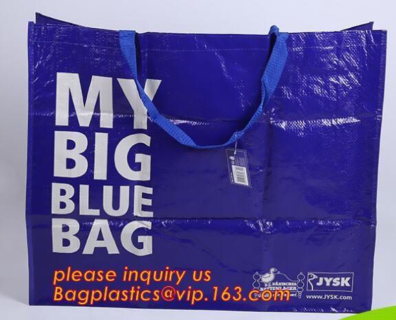 Large Capacity Full Color Printed Laminated Pp Woven Plastic Shopping Bag,eco