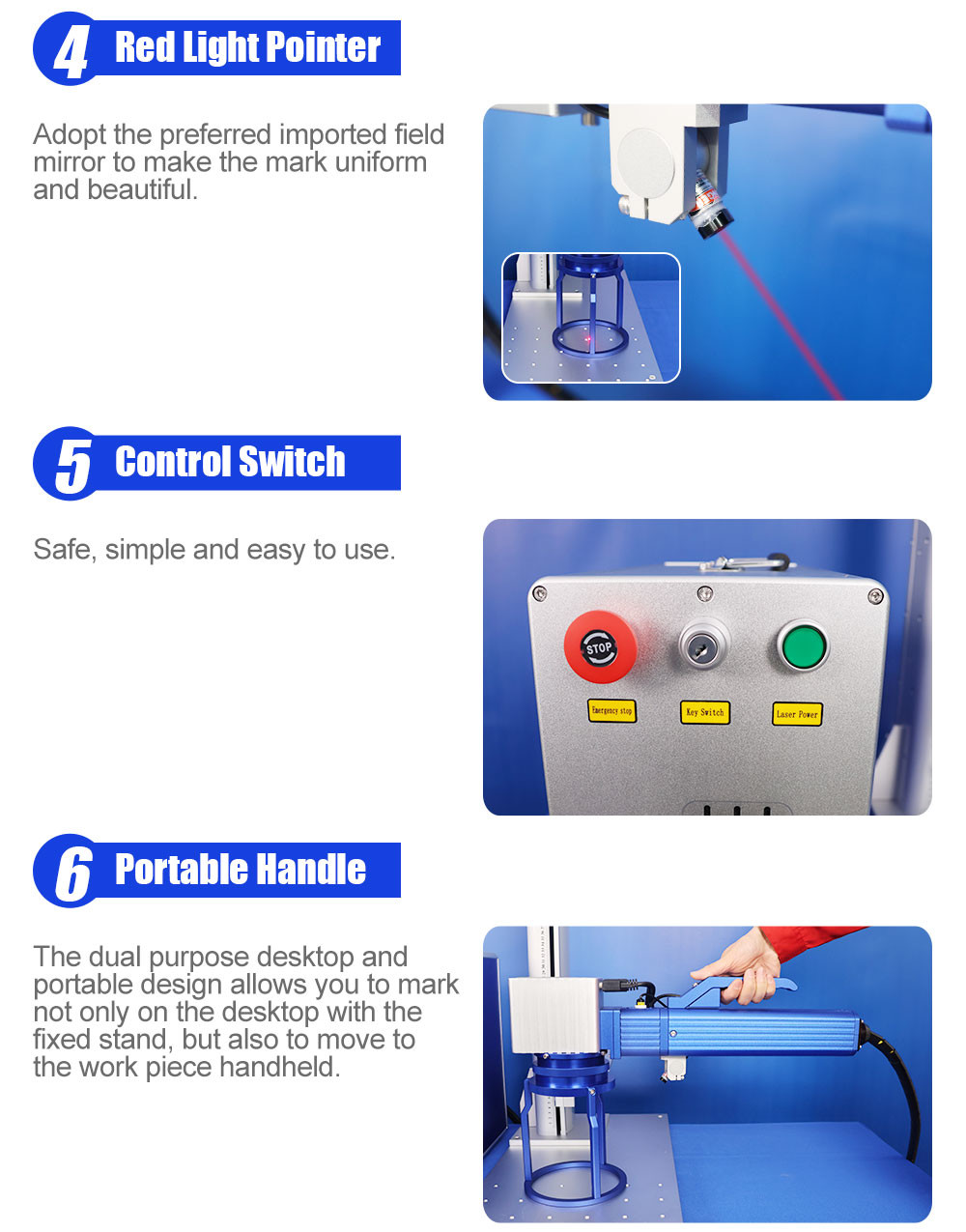 20W 30W 50W CNC Fiber Laser Marking Machine For Metal Carbon Stainless Steel Aluminum