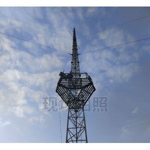 120m Triangular Telecom Network Communication Equipment Wind Measurement Guyed