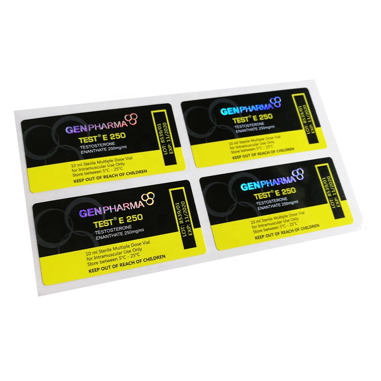 Offset Printing PMS Color 10ml Vial Labels For Pharmacy Bottle