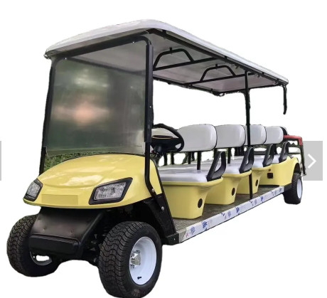 10 Person Club Car Cart Precedent Limo Custom Golf Cart Yellow Color low speed