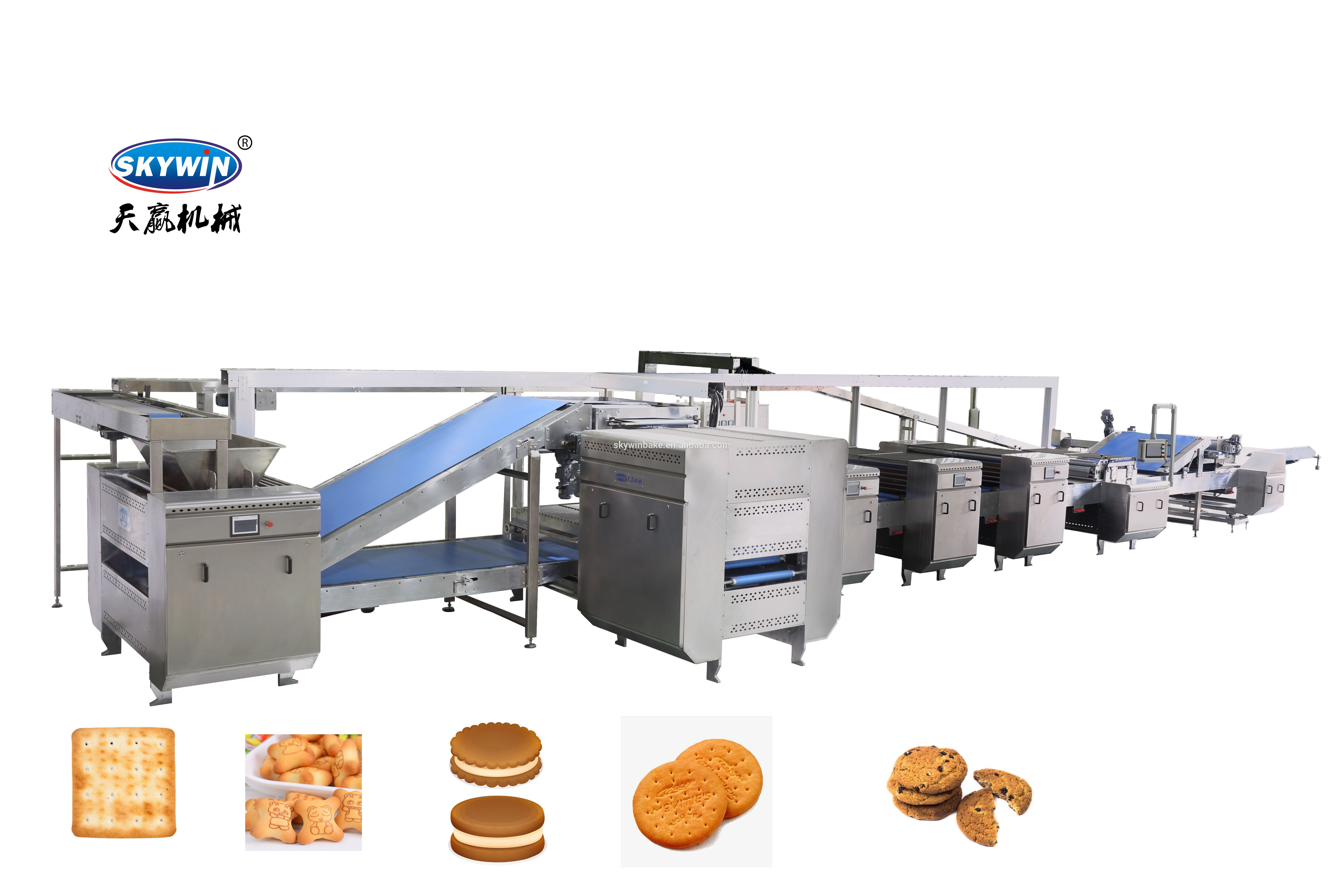 Puffed Food Chocolate Injected Biscuit Production Line Biscuit making Machine