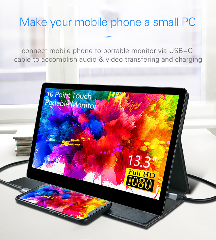 178 Degree Full View 72% Color Gamut 13.3 Inch Portable Console Monitor