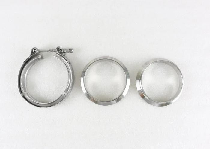 Turbo Downpipe Exhaust Stainless V-Band Bolt Clamp with Flange
