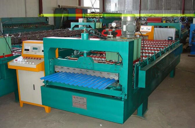 Automatic Wall Panel Roll Forming Machine , Sheet Metal Roll Forming Machine