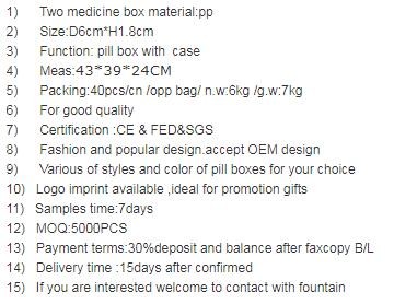 Portable Creative style foldable travel plastic cup with pill case, Random color creative travel cup with pill case for