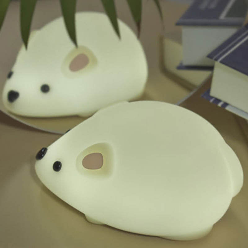 Mouse Night Light For Kids Rechargeable LED Children Lamp Timer Bedside Lamp Decor Baby Nursery Breastfeeding NightLight