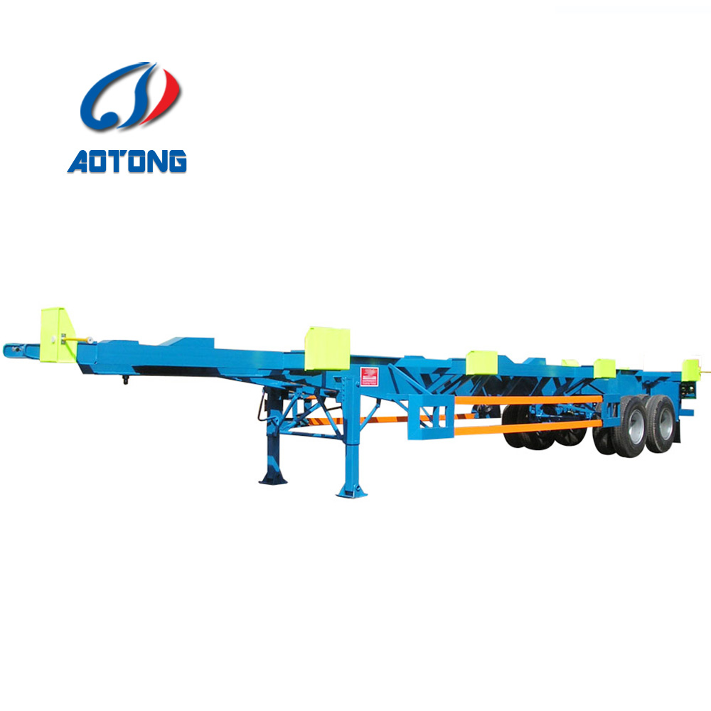 Japan Market Semi Truck Flatbed Trailer with 80T Max Payload and Hydraulic Ladder