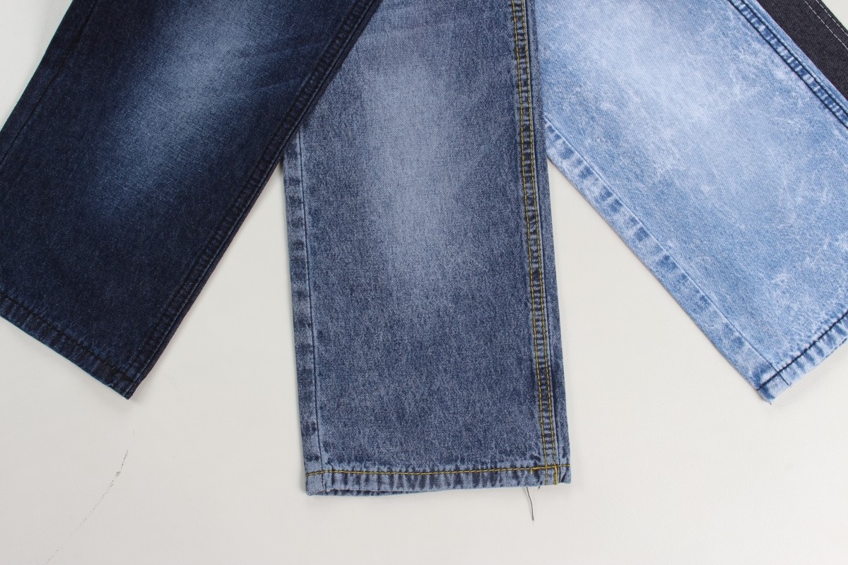 Wholesale 100% Cotton 7.3 Oz Dark Blue Rigid Denim Fabrics For Jeans