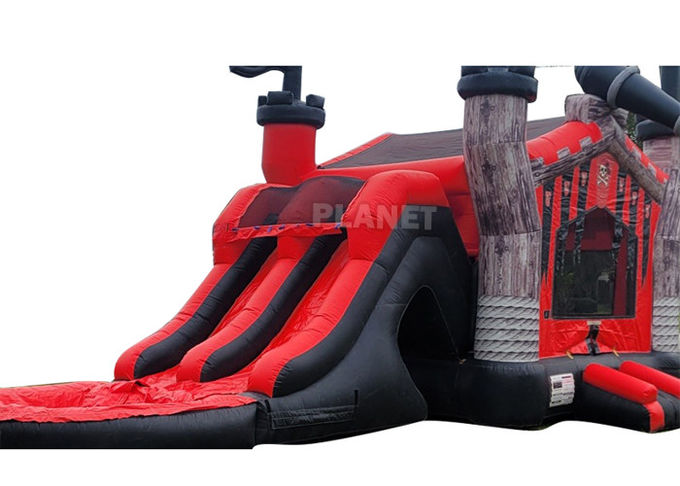 Kids Jumper Bouncer House Inflatable Pirate Ship Bouncer Slide Inflatable Jumping Bouncy Castle Slide Combo