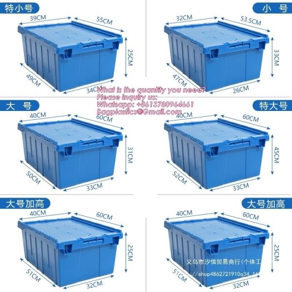 Quality Folding Plastic Stackable Utility Crates 2-Pack, Collapsible Storage Bins With Lids Durable Containers For Home & Garage Organization for sale