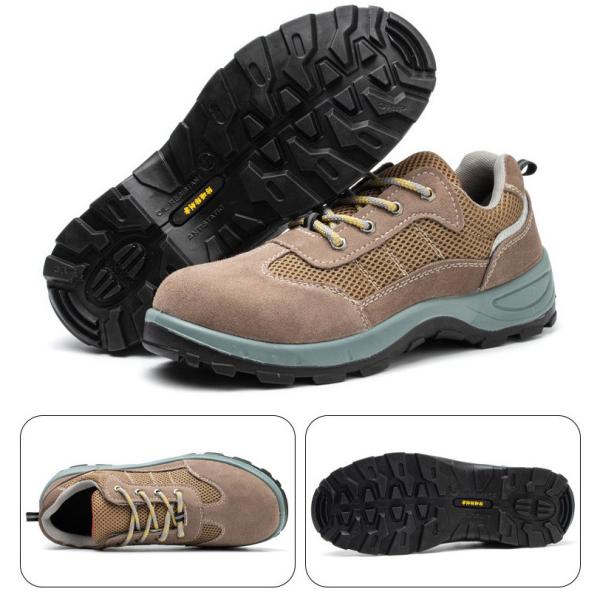 Microfiber Pu Injection Kevlar Industrial Safety Shoes Steel Toe Anti Smashing