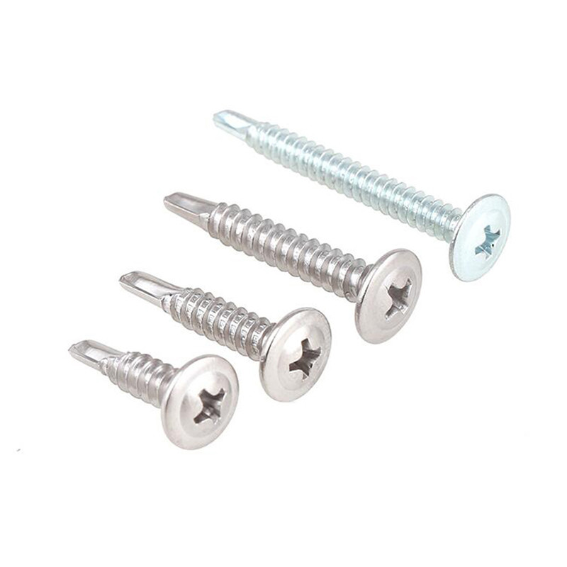 Round #2 Phillips Wafer Head Galvanized Self Drilling Screws M4.2 16mm Carbon Steel