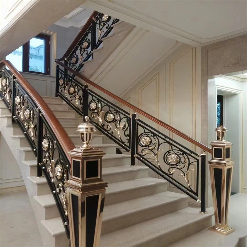 Aluminium Safety Steel Stair Handrail Balustrade Staircase Banisters And Railings