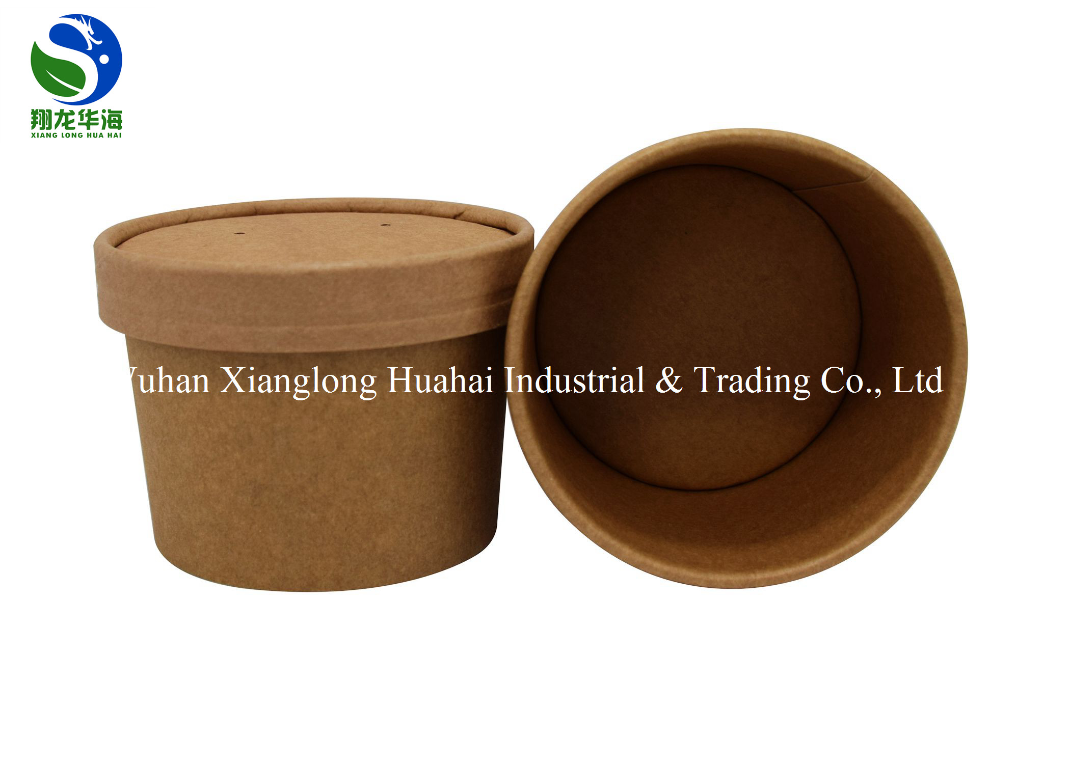 Wholesale disposable reusable custom printed food packing for popcorn soup ice cream fried chicken white paper bucket wi