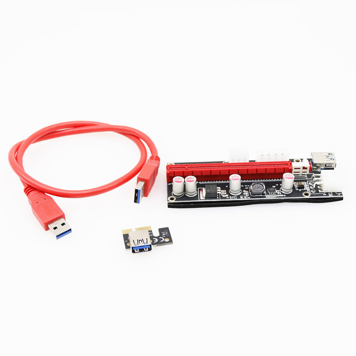 Riser 009s PCI-E Express Cable 1X TO 16X Graphics Extension Powered Riser Adapter Card 60cm USB 3.0 Cable
