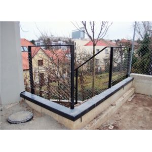 Woven Balustrade Cable Mesh Balcony Railing Cable Mesh Netting 200x200mm
