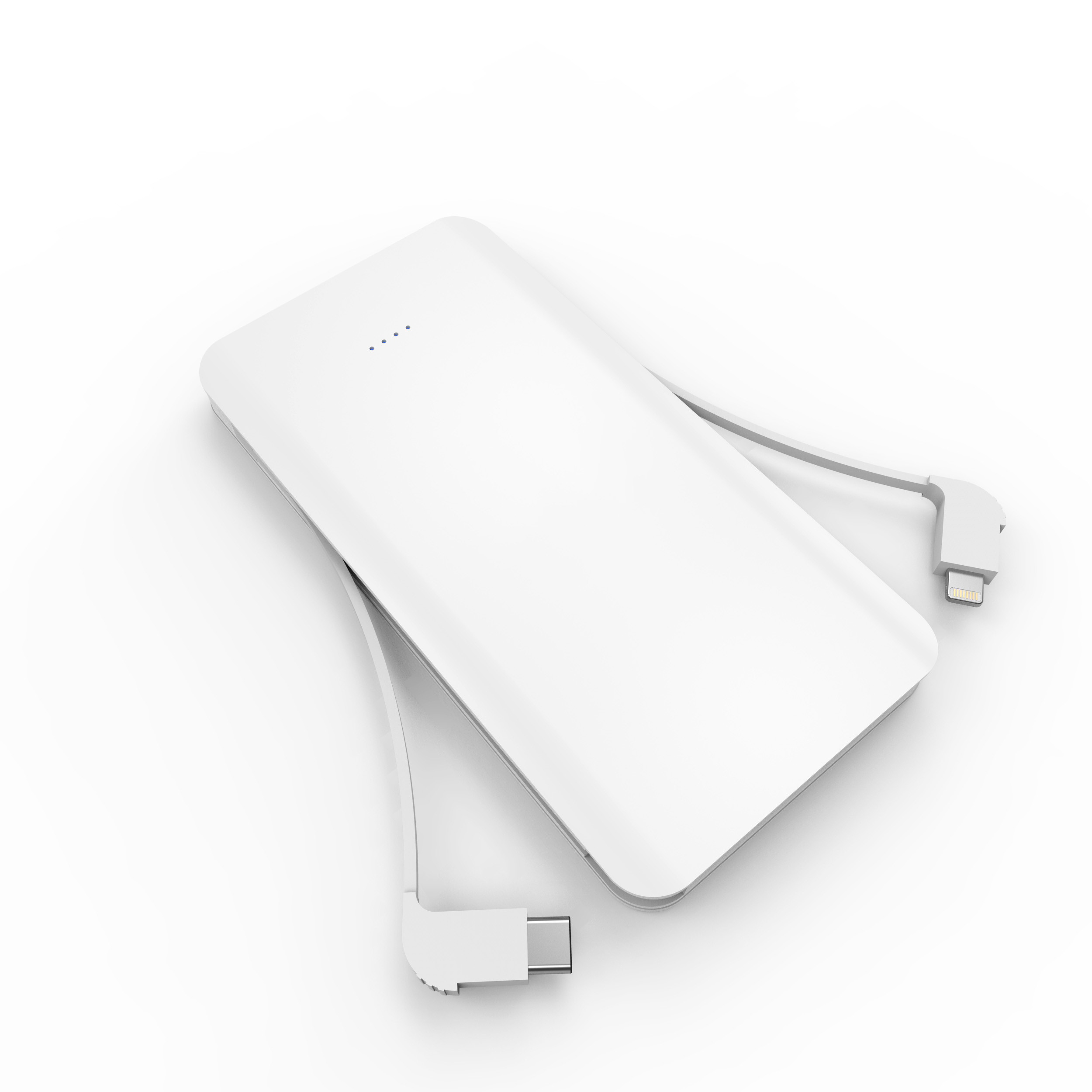 WIRELESS POWERBANK with type-c and lighting cable 8000mAh,Qi Power Bank,Portable Power Bank Charger QI Wireless Charge