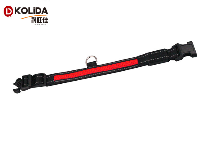 LED Nylon Dog Collar Dog Cat Harness Flashing Light Up Night Safety Pet Collars