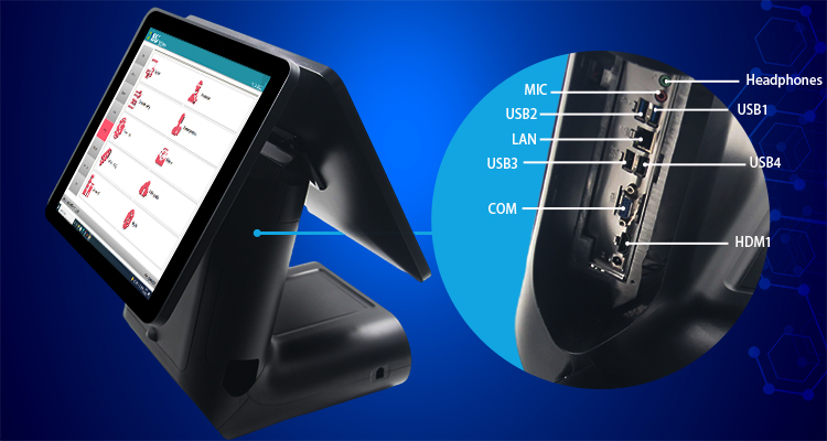 Desktop Checkout Machine for Store Shop and Canteen Android 11/Windows 10 2GB/4GB/8GB RAM