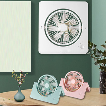 4000mah Pink USB Rechargeable Plastic Mini Fan DC 5V Motor Mesh Removable