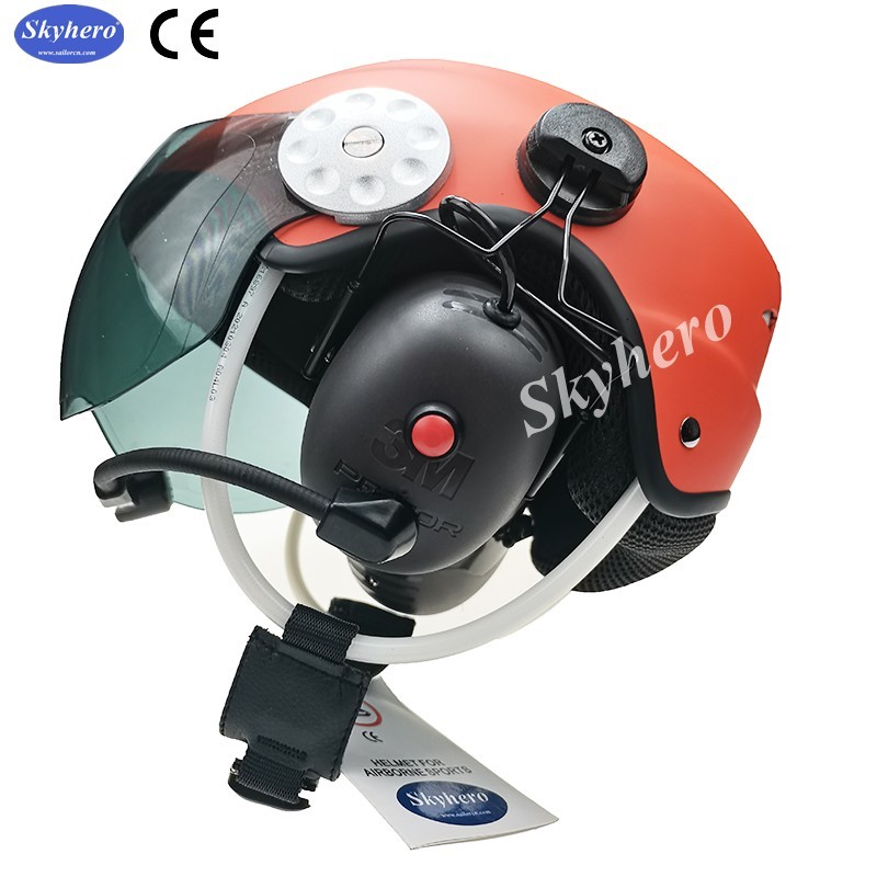En 966 Standard Powered Paragliding Helmet Noise Cancel Paramotor Helmet Color Red Black White Blue Paramotor
