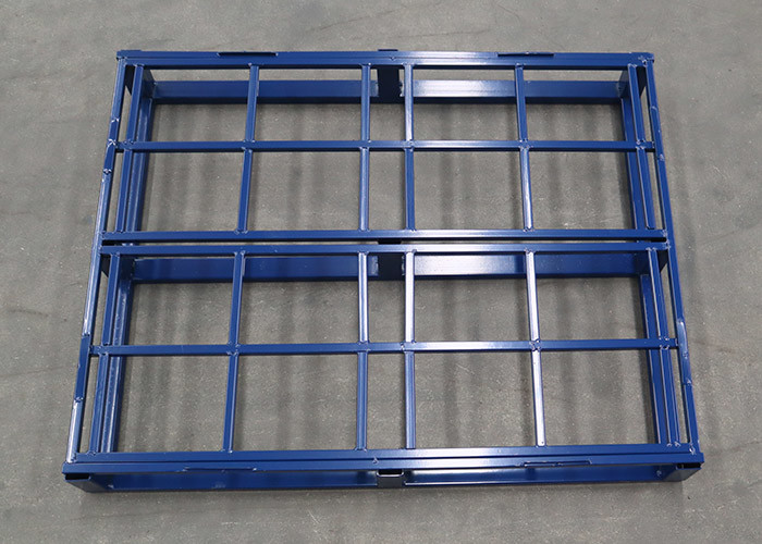 Powdercoated Tubular Shipping Metal Steel Pallet 1500kg Custom