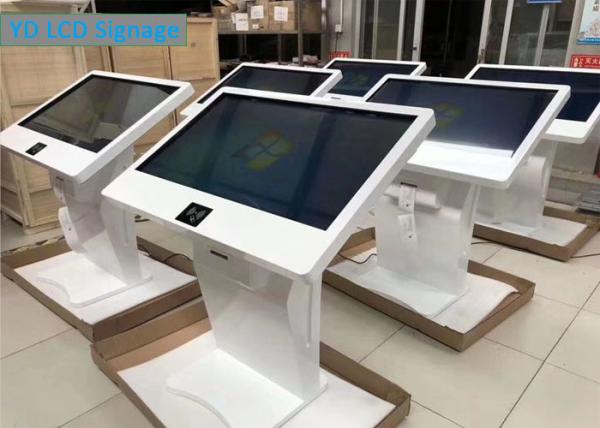 Floor Stand Interactive Touch Screen Kiosk Advertising Touch Screen K Shape TFT