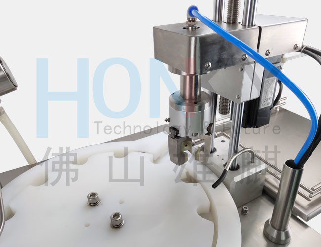 Dekstop 20ml Glass Vial Filling And Capping Machine With Ceramic Pump For Essential Liquid
