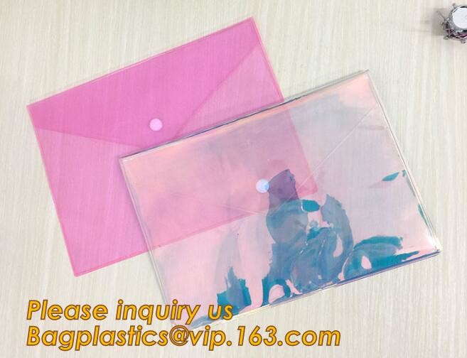 Plastic Bag OEM Custom PVC Loop Handle Image Printed Plastic Shopping Bag,Promotional Clear Waterproof Plastic Cosmetic
