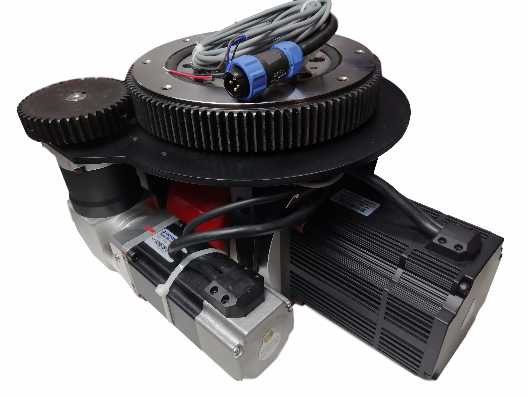 Steerable Low Voltage BLDC AC Motor Drive Wheel With Servo Traction Motor 48V 1000W