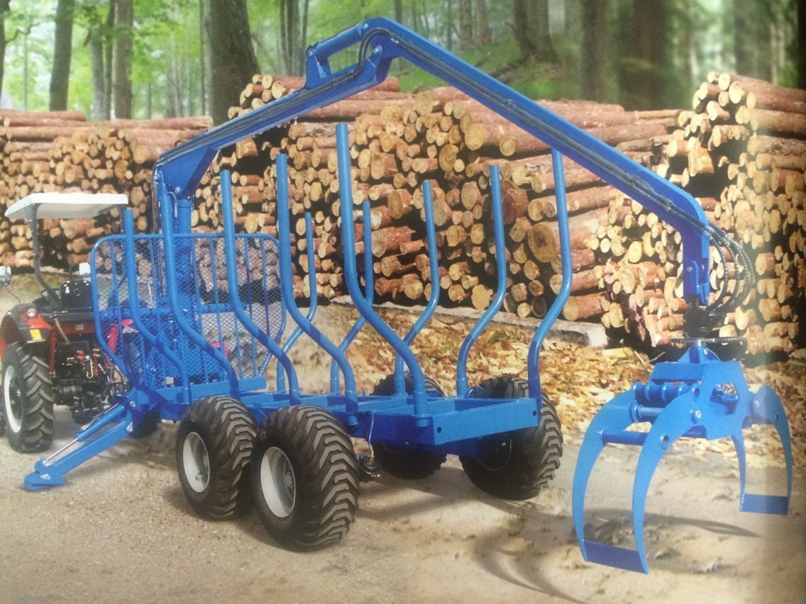 50hp 3t Tractor Log Trailer With Crane Farm Tractor Attachments