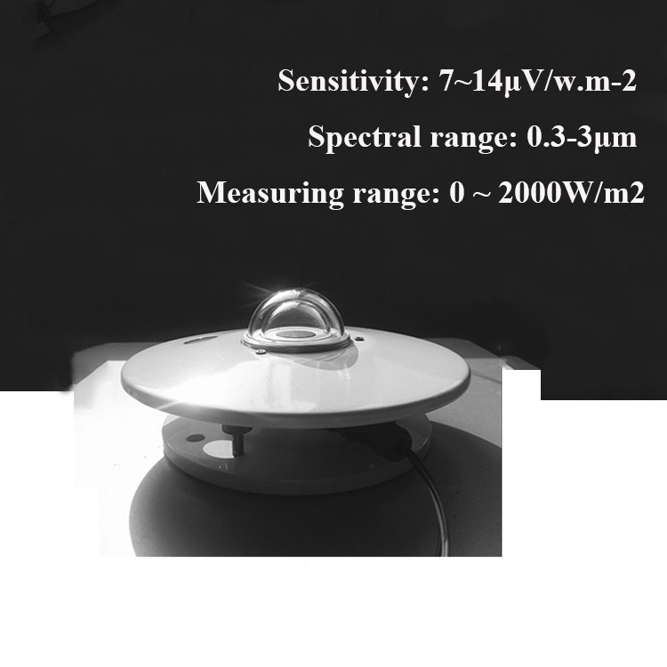 Solar Power Station Spectral Range Sensor 2.5kg BGT-TBQ RS485 0-5V 4-20mA Solar Radiation