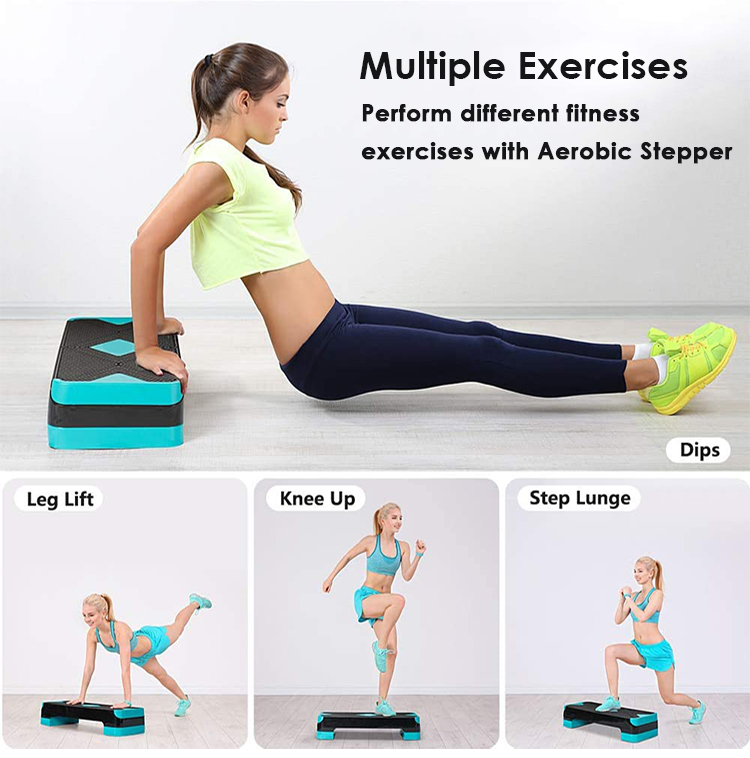 11in 68cm Pink Aerobic Step Deck High Step Aerobic Platform Burn Calories