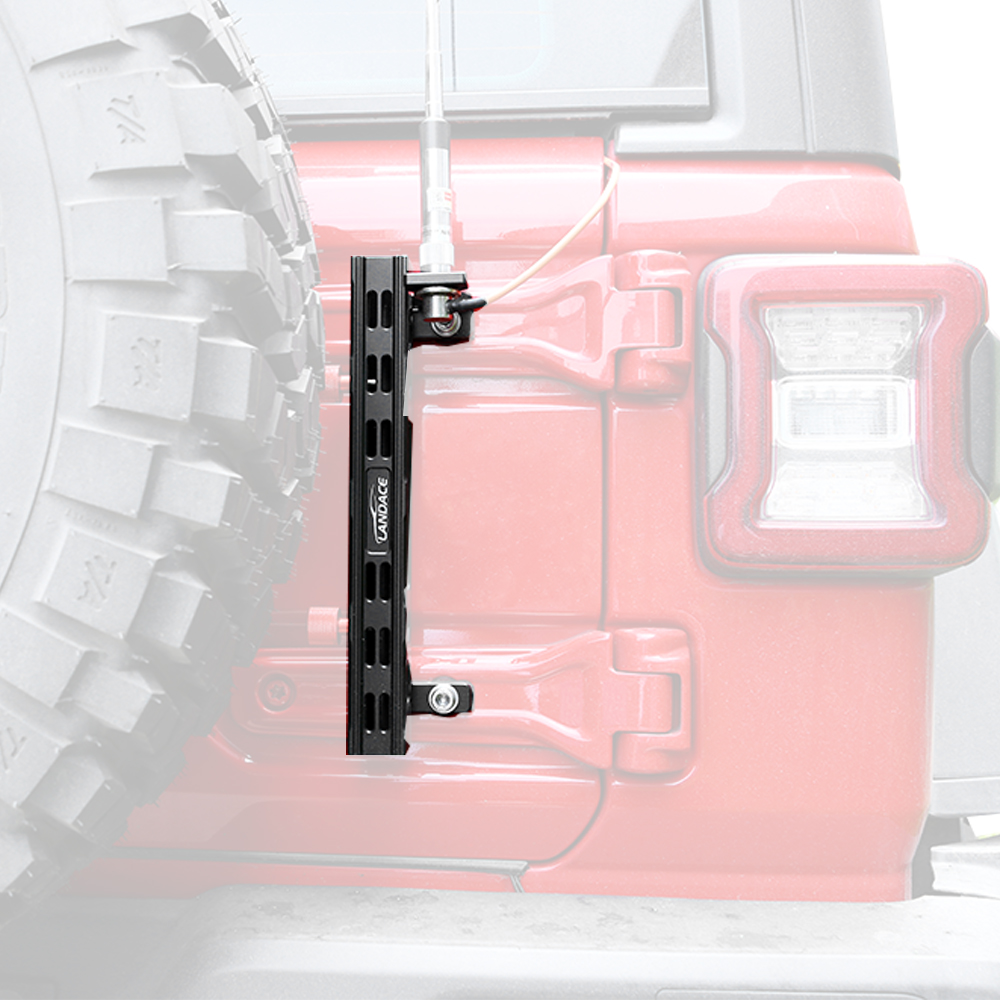 Sturdy flagpole support for Jeep Wrangler JL JK N.W. 0.76KG Aluminum magnesium alloy