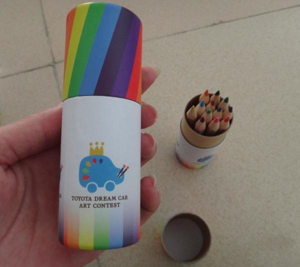 Promotional Toyota Mini Design Colored Pencil Stationery Sets With 12 Pieces