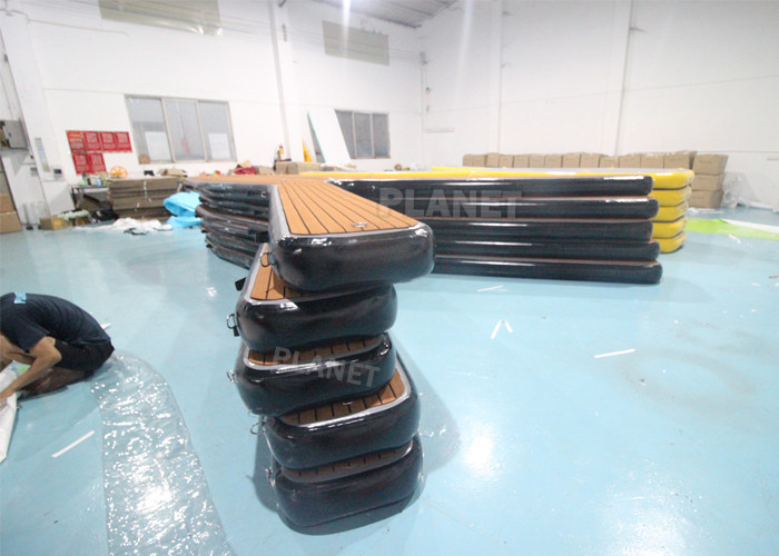 20cm Double Wall Fabric Material Y Shape Floating Pontoon Boat Jet Ski Platform , Inflatable Floating Jetski Dock