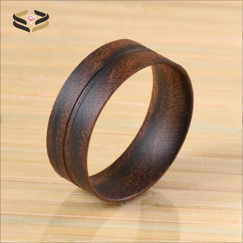Iron Wood Golden Sandalwood Chicken Wing Koa Wood Ring Core 8mm For Inlay