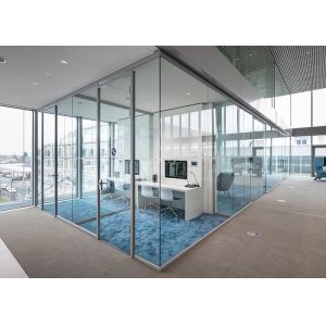 Latest design Modular Glass wall partition frameless full view glass partition