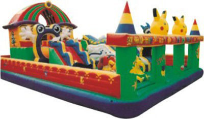 EN14960 Tarpaulin Blow Up Amusement Park Customized Inflatable Theme Park
