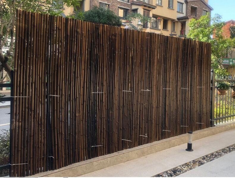 Natural Bamboo Material Painted Bamboo Fence Panels Rolled Bamboo Fence Privacy Garden Border