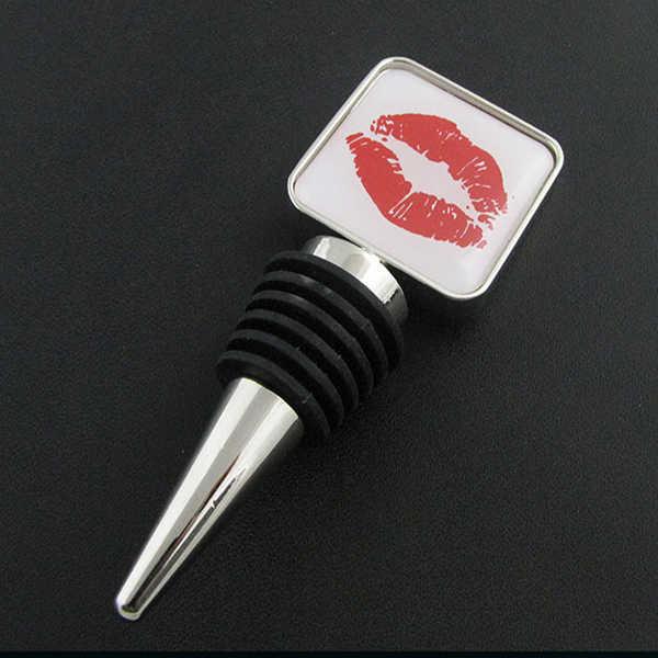 Zinc alloy wine accessories chrome plated wine bottle stopper innovative wedding