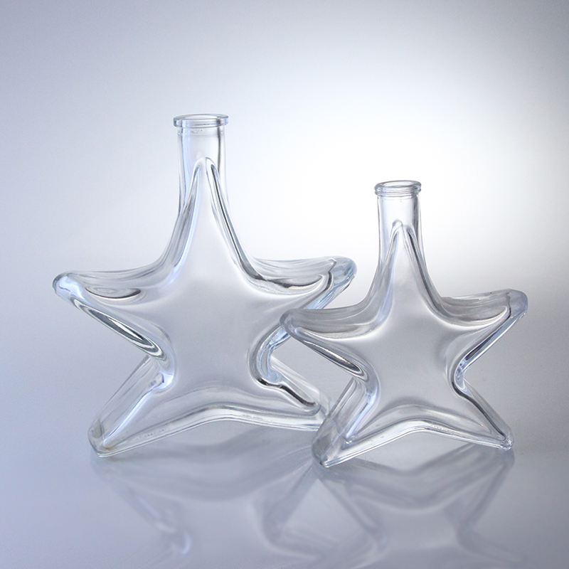 Special Shaped Whisky Vodka and Brandy Glass Bottle with Cork Top Finish Made of Glass