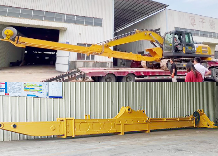 14m 16m Excavator Telescopic Arm With Standard Bucket Clamshell Bucket