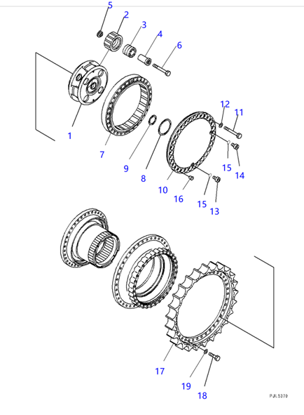 Durable Excavator PC1250-7 PC1250-8 Gearbox Carrier Assembly 21N-27-31110 21N-27-31120 21N-27-31150