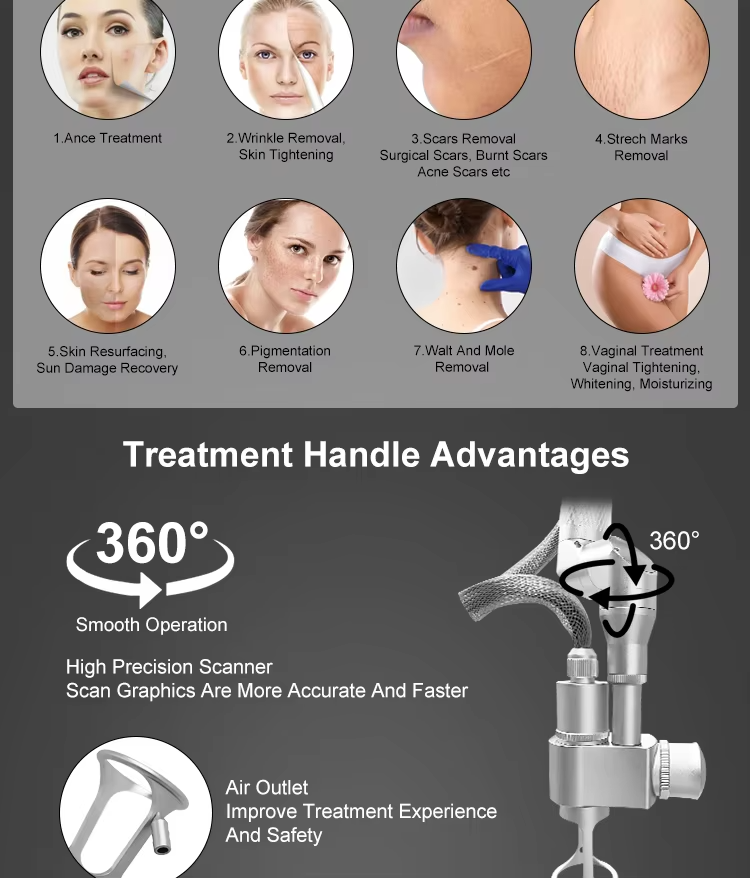 1060nm Fractional CO2 laser Machine Portable CO2 Laser Skin Resurfacing Machine 4000w