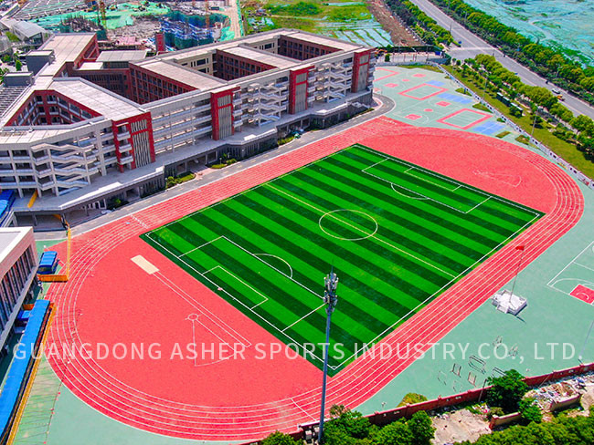 Rubber Athletic Prefabricated Running Track Customized Flame Retardant