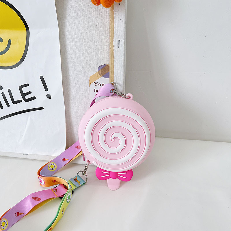 Lollipop Purse Crossbody Bag Lovely Lollipop Pouch Wallet Key Bag Shoulder Bag Pencil Case For Kids School Supplies