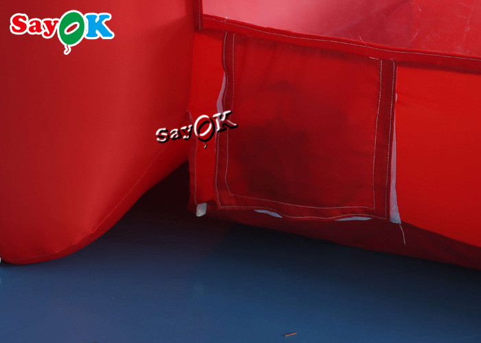 Custom Red Portable Inflatable Money Machine 1.8x1.8x2.7mH For Advertisement Event