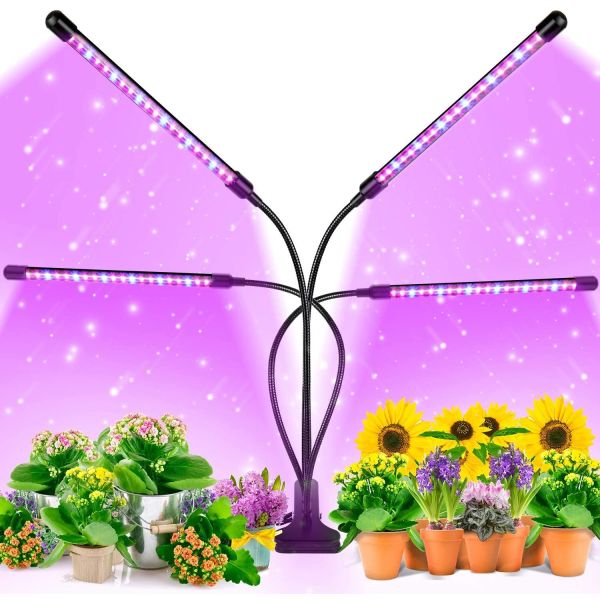Quality Adjustable Gooseneck 4 Head Timing Led Plant Grow Lamp for sale